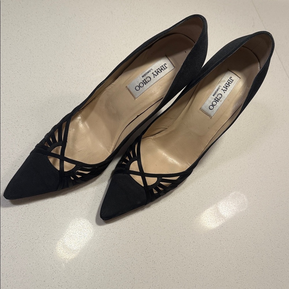 Jimmy Choo Black Cutout Heels